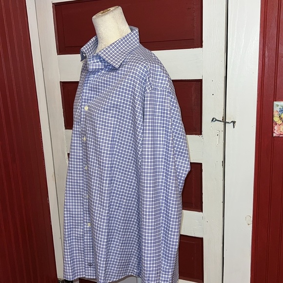 David Donahue Trim Cotton French Cuff Dress Shirt 171/2 36/37 - Picture 2 of 7